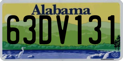 AL license plate 63DV131