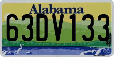 AL license plate 63DV133
