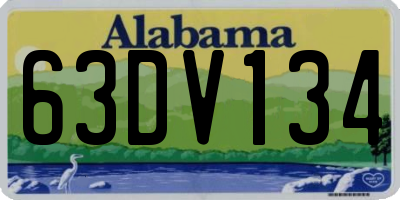 AL license plate 63DV134