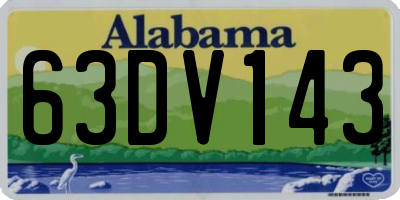 AL license plate 63DV143