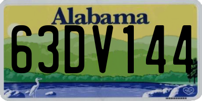 AL license plate 63DV144