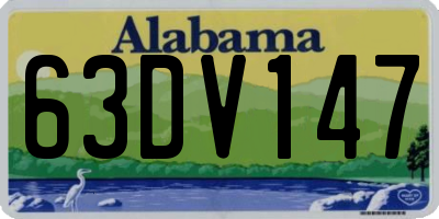 AL license plate 63DV147