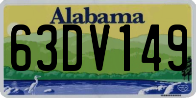 AL license plate 63DV149