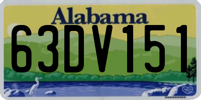 AL license plate 63DV151