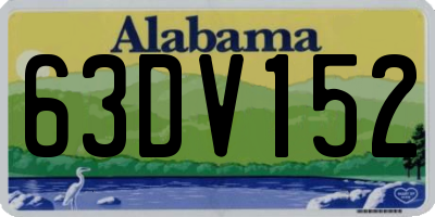 AL license plate 63DV152
