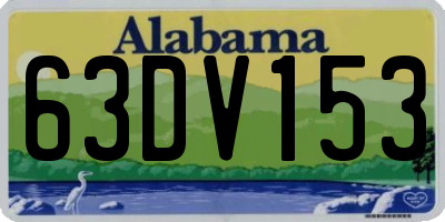 AL license plate 63DV153