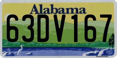 AL license plate 63DV167