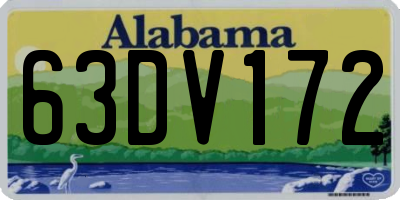 AL license plate 63DV172