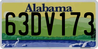 AL license plate 63DV173