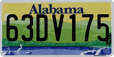 AL license plate 63DV175
