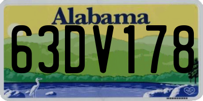 AL license plate 63DV178