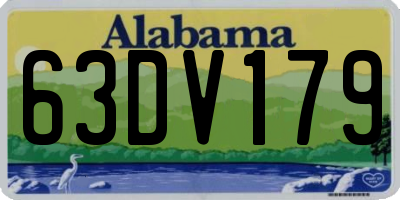 AL license plate 63DV179