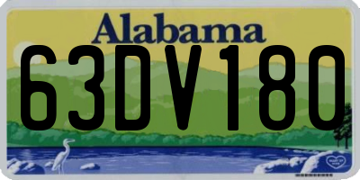 AL license plate 63DV180