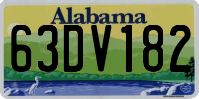 AL license plate 63DV182