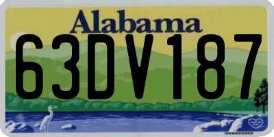 AL license plate 63DV187