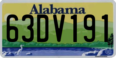 AL license plate 63DV191