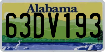 AL license plate 63DV193