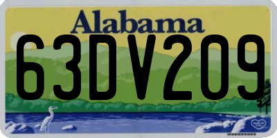 AL license plate 63DV209