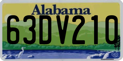 AL license plate 63DV210