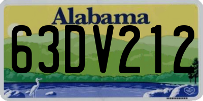 AL license plate 63DV212