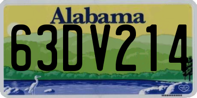 AL license plate 63DV214