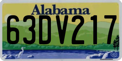 AL license plate 63DV217