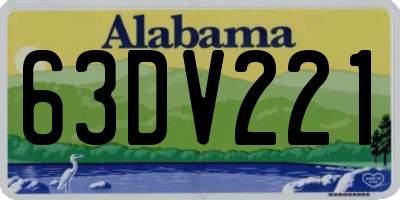 AL license plate 63DV221