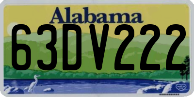 AL license plate 63DV222