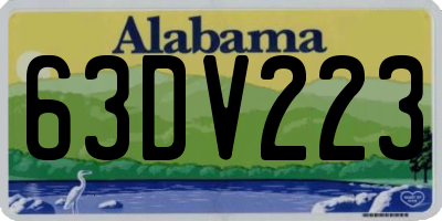 AL license plate 63DV223