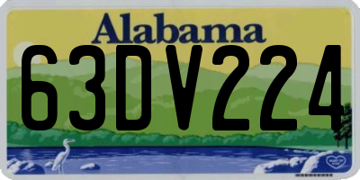 AL license plate 63DV224