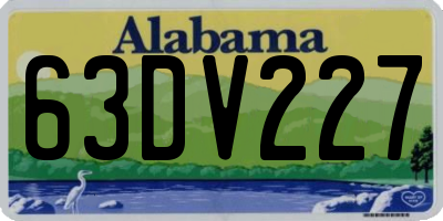 AL license plate 63DV227