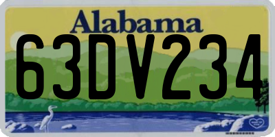 AL license plate 63DV234