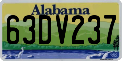 AL license plate 63DV237