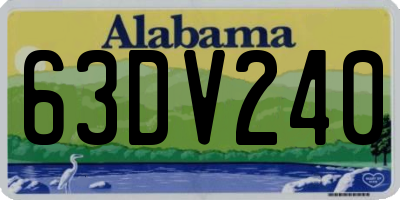 AL license plate 63DV240