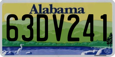 AL license plate 63DV241