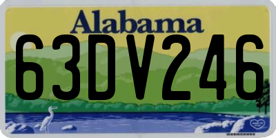 AL license plate 63DV246