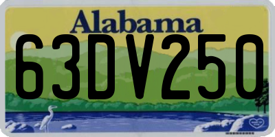 AL license plate 63DV250