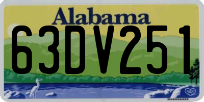 AL license plate 63DV251