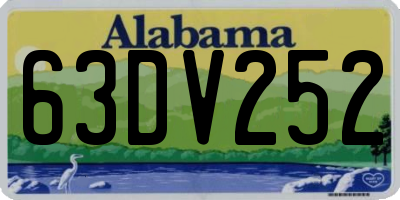 AL license plate 63DV252