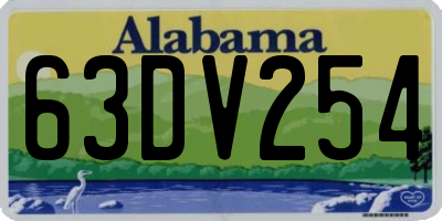 AL license plate 63DV254