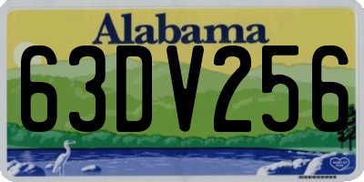 AL license plate 63DV256