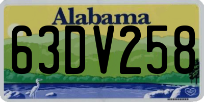 AL license plate 63DV258