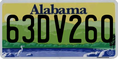 AL license plate 63DV260