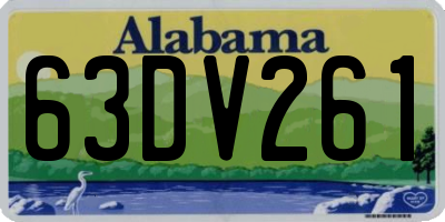 AL license plate 63DV261
