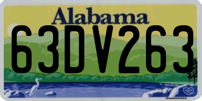 AL license plate 63DV263