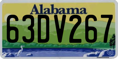 AL license plate 63DV267