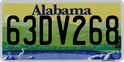 AL license plate 63DV268