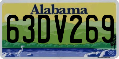 AL license plate 63DV269