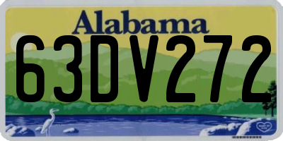AL license plate 63DV272