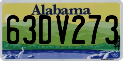 AL license plate 63DV273